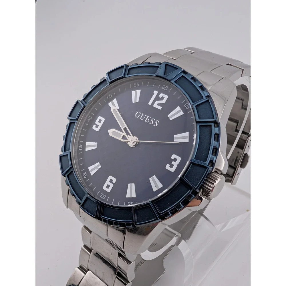 Guess‎ Watch Men 50mm Case Blue Dial Silver 6.75